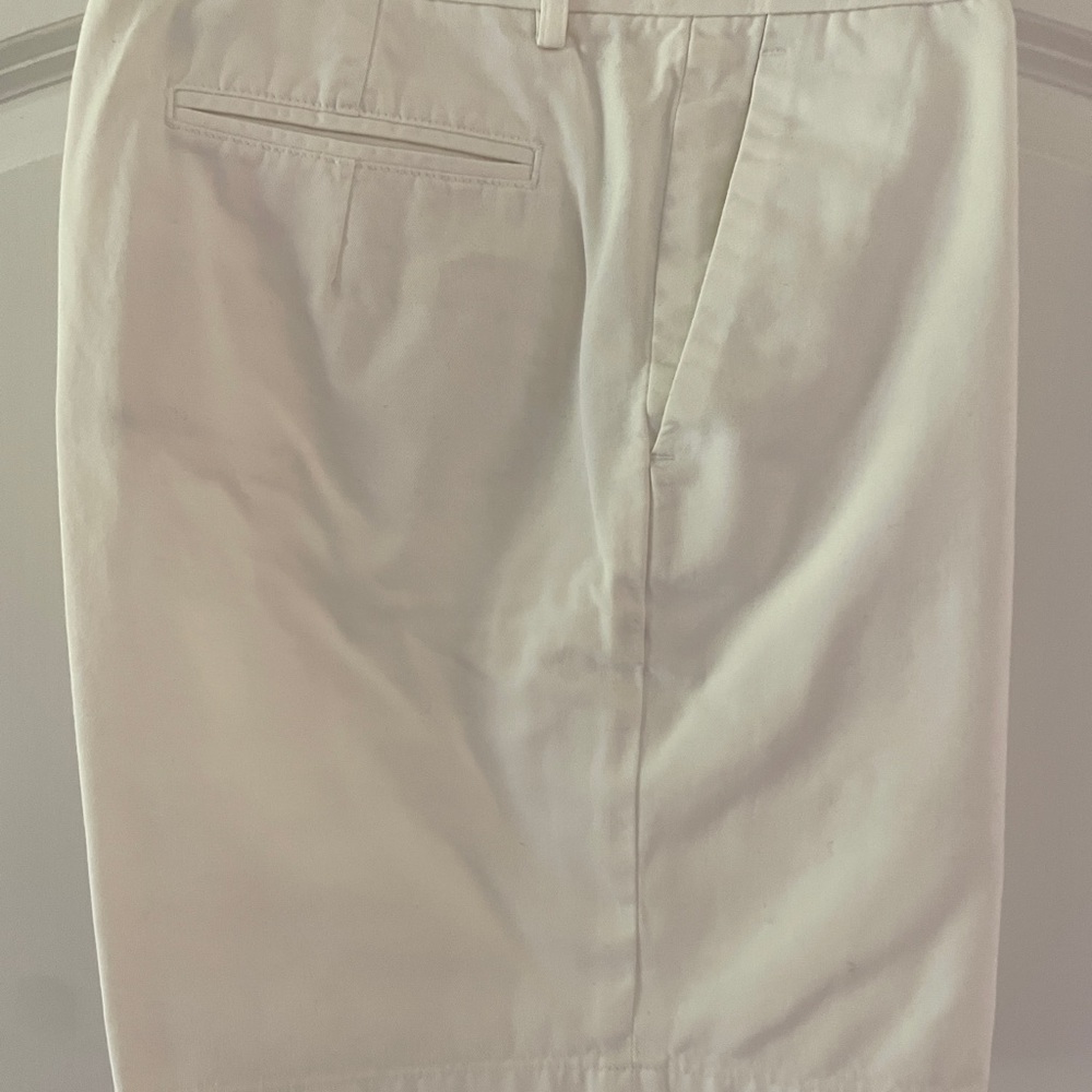 J. Crew White Bermuda Shorts Cotton Blend